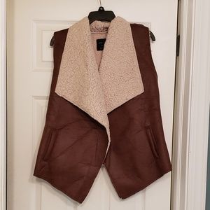 Forever 21- womens faux fur brown vest
